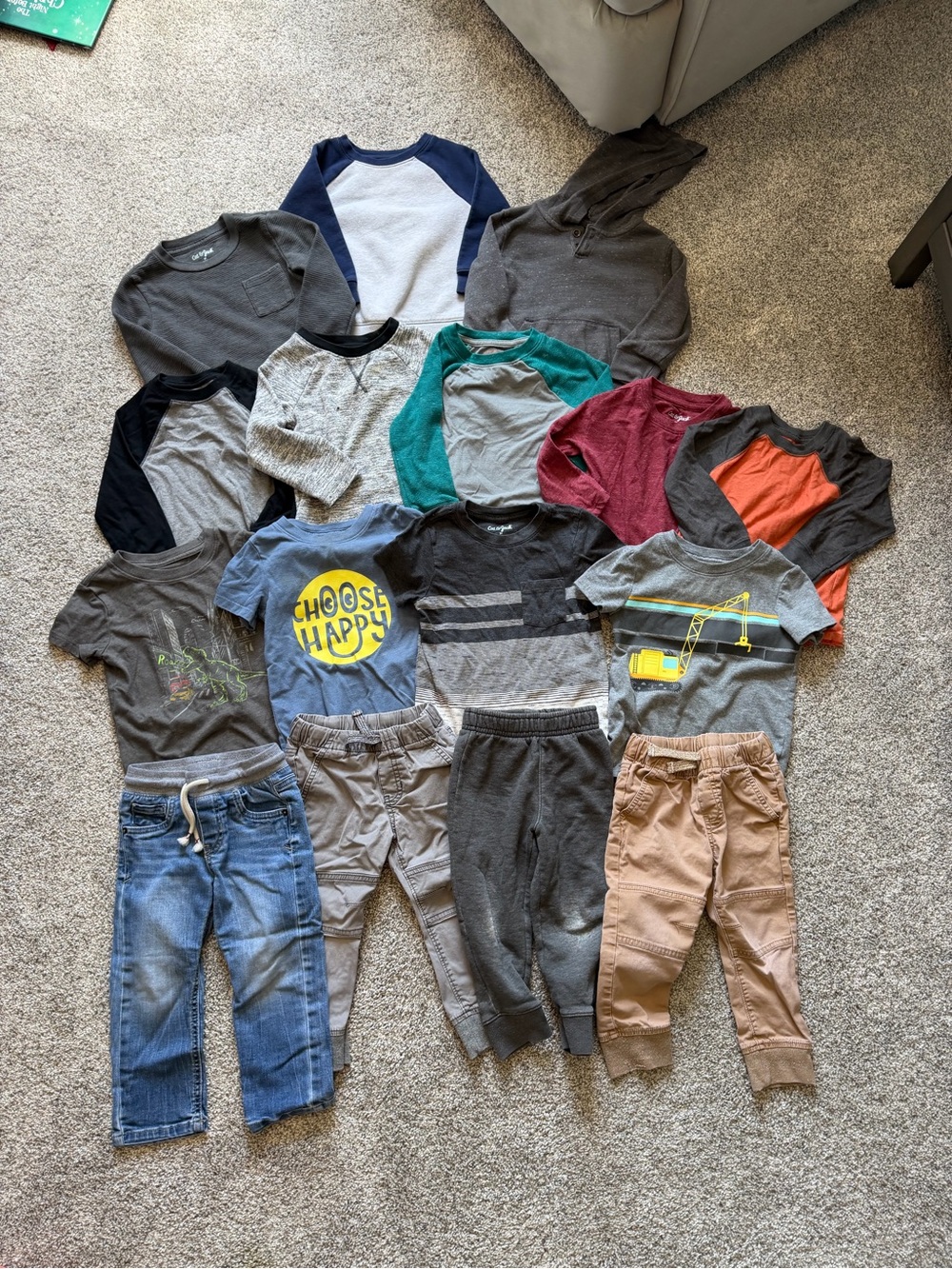 Cat & Jack Toddler Boys Mixed Shirts & Pants Bundle - Assorted Colors